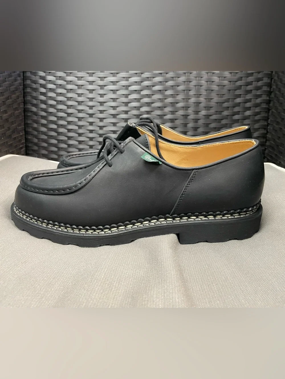 Paraboot Michael leather derbys in Black Size 11 EU 45 U.S. 12 NIB $635 CE151